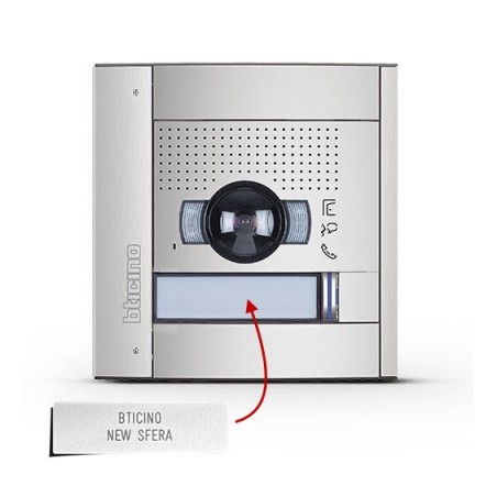 New Sfera – Namensschild 1 Taste, transluzent Weiß