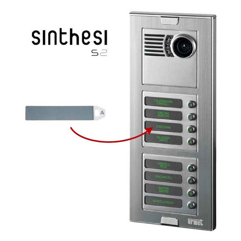 Urmet Sinthesi S2 - engraved nameplate