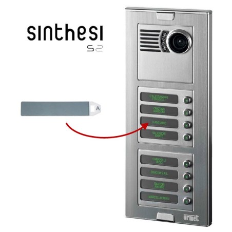 Urmet Sinthesi S2 - graviertes Namensschild