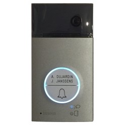 Linea 3000 – Graviertes Namensschild, 1 Taste, grau