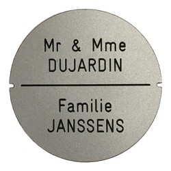 Plaquette nominative gravée pour platine de rue BTicino new sfera