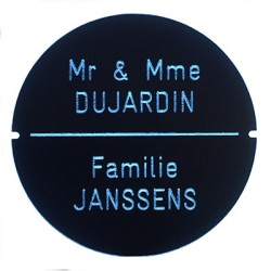 copy of Linea 3000 – Engraved nameplate, 2 buttons, black