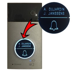 Linea 3000 – Engraved nameplate, 1 button, black