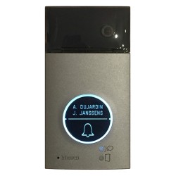 Linea 3000 – Engraved nameplate, 1 button, black