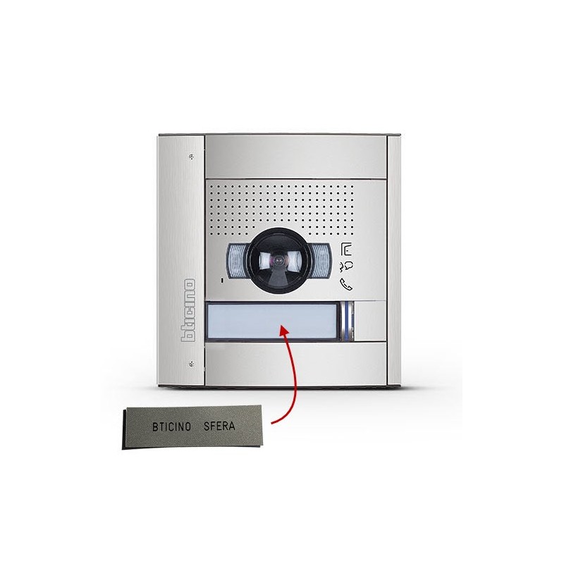 Plaquette nominative gravée pour platine de rue BTicino new sfera