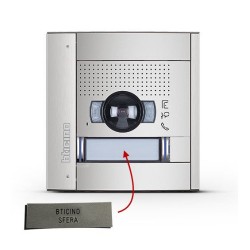 New Sfera – Naamplaatje 2 drukknoppen, grijs